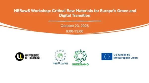 HERawS Workshop : Critical Raw Materials for Europe's Green and Digital Transition